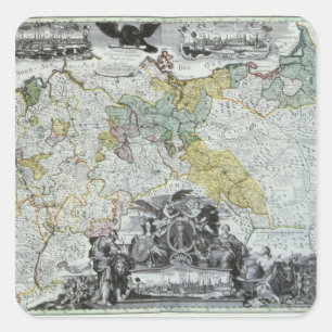 Vorlagenblatt des preussischen Sovereign Quadratischer Aufkleber