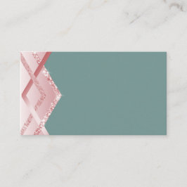 VORLAGENDER Rosegold-Glitzer-Streifenbild Visitenkarte