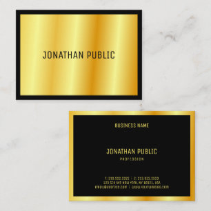 Vorlagendesign mit Gold Elegant Beruflich Visitenkarte