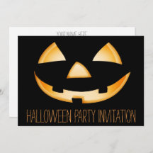 Vorlagenfertige Halloween-Party-Einladungskarte