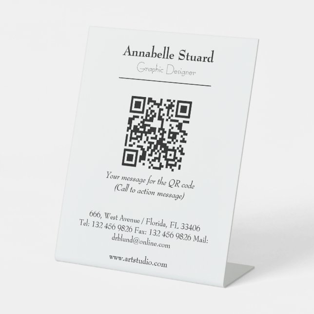 Vorlagengeschäft Bürozubehör Sockelschild (Vorderseite)