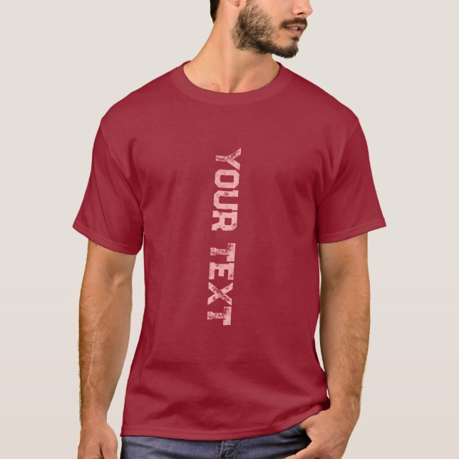 Vorlagenmaroon für Mens Doppelseitig bedrückter Sc T-Shirt (Vorderseite)