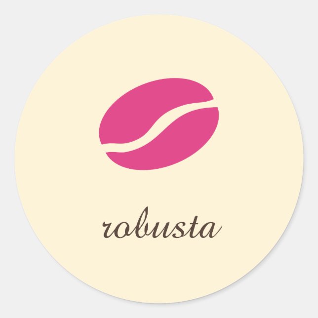 Vorlagenname der Kaffeesorte Runder Aufkleber (Vorderseite)