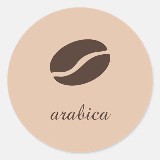 Vorlagenname der Kaffeesorte Runder Aufkleber (Vorderseite)