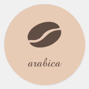 Vorlagenname der Kaffeesorte Runder Aufkleber