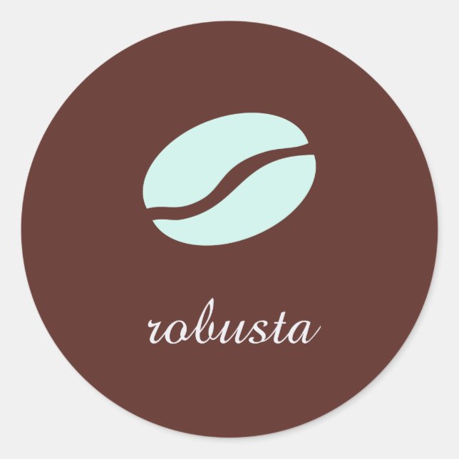 Vorlagenname der Kaffeesorte Runder Aufkleber (Vorderseite)