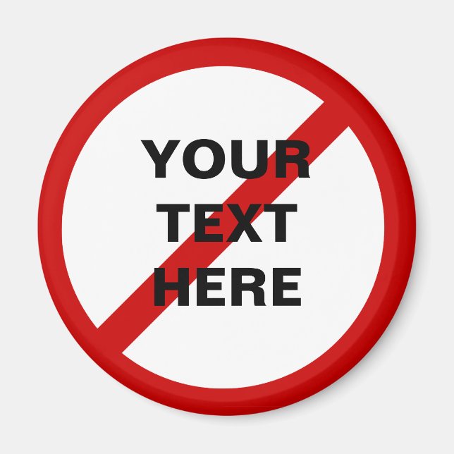 Vorlagenschutz mit Schrägstrich Magnet (Vorne)