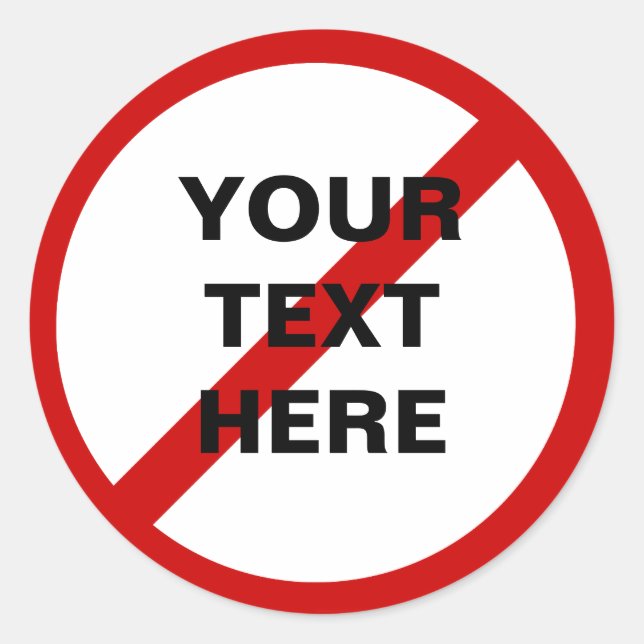 Vorlagenschutz mit Schrägstrich Runder Aufkleber (Vorderseite)