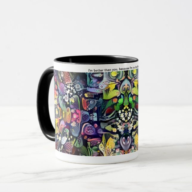 Vorlagenvogel-Zitat Tasse (Vorderseite Links)