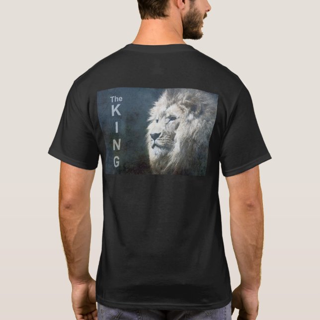 Vorlagenvorlage für elegante Pop Art Lion anpassen T-Shirt (Rückseite)