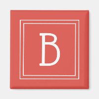Vorlagenvorlage für moderne Monogramme, rot, weiß