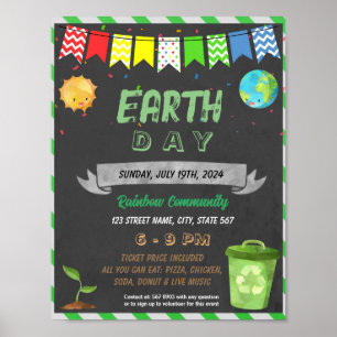 Vorlagenvorlage zum Earth Day School-Ereignis Poster
