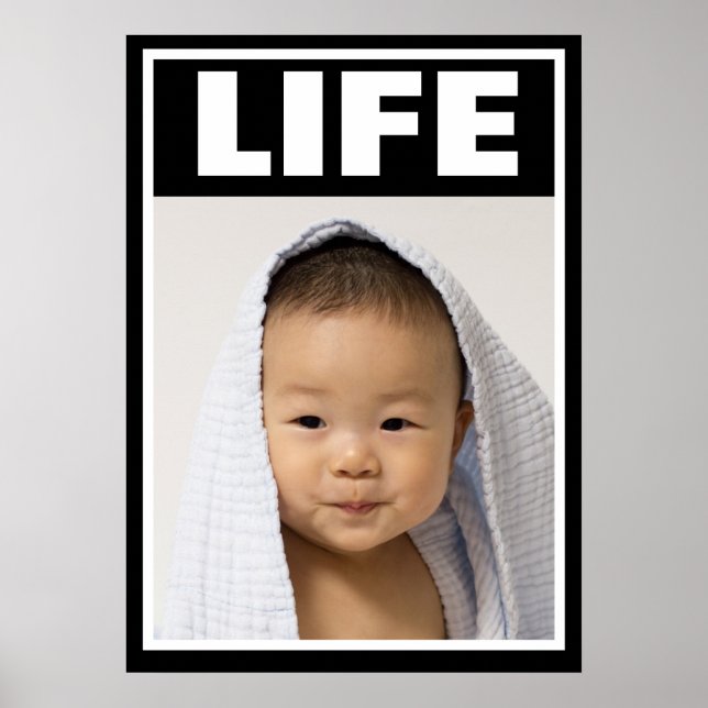 VORLEBEN GLÜCKLICH ASIAN BABY SÄUGLING LIFE POSTER (Vorne)