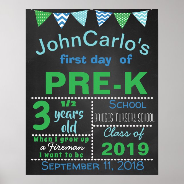 Vorletzter Tag des Tafelschilds für Kreide Poster (Vorne)