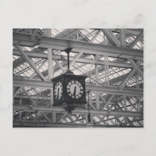 Vormittag am Glasgow-Hauptbahnhof Postkarte