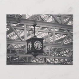 Vormittag am Glasgow-Hauptbahnhof Postkarte