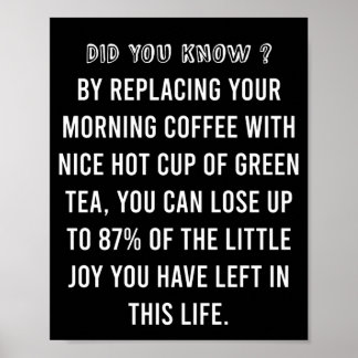 Vormittags Kaffee-Pokal - Funny Coffee Quote Poster