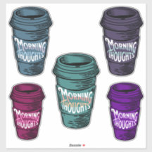 Vormittagsgedanken Kaffeeaufkleber