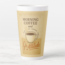 Vormittagskaffee und Gr-Attitude-Latte-Tasse Milchtasse