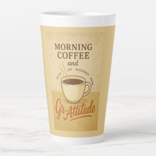 Vormittagskaffee und Gr-Attitude-Latte-Tasse Milchtasse