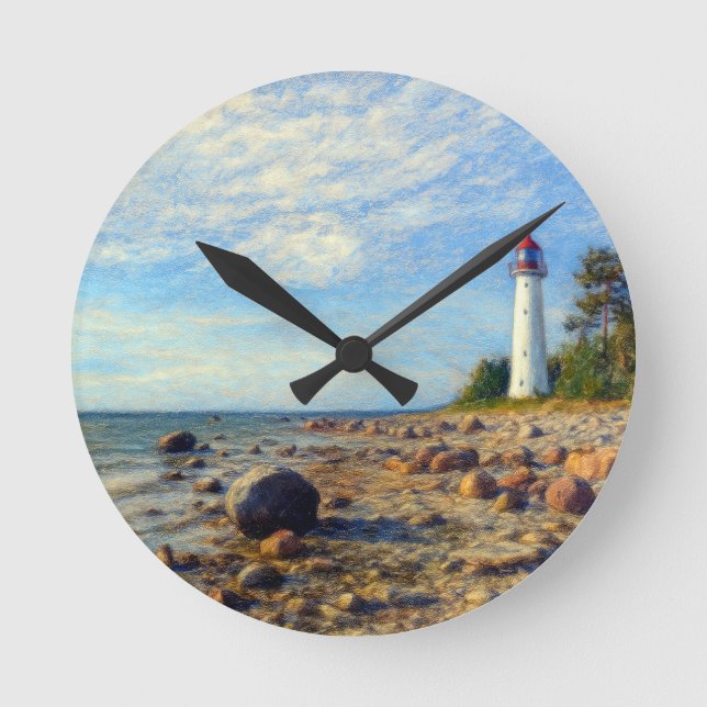 Vormsi Stillness Runde Wanduhr (Vorderseite)