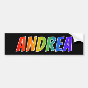 Vorname "ANDREA": Fun Rainbow Coloring Autoaufkleber