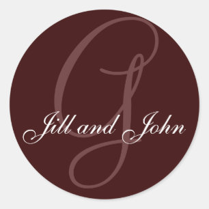 Vorname Anfangsnummer G plus Vorname Runder Aufkleber