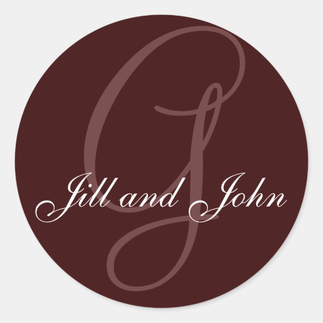 Vorname Anfangsnummer G plus Vorname Runder Aufkleber (Vorderseite)