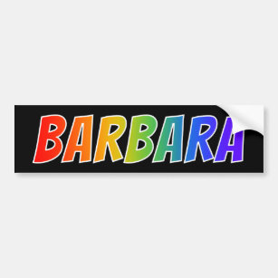 Vorname "BARBARA": Fun Rainbow Coloring Autoaufkleber