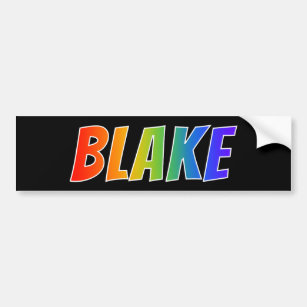 Vorname "BLAKE": Fun Rainbow Coloring Autoaufkleber