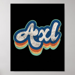 Vorname Boy Vintag Style 70er 80er Personalisiert Poster