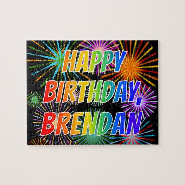 Vorname "BRENDAN", Fun "HAPPY BIRTHDAY" Puzzle (Horizontal)