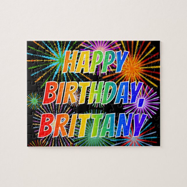 Vorname "BRITTANY", Fun "HAPPY BIRTHDAY" Puzzle (Horizontal)