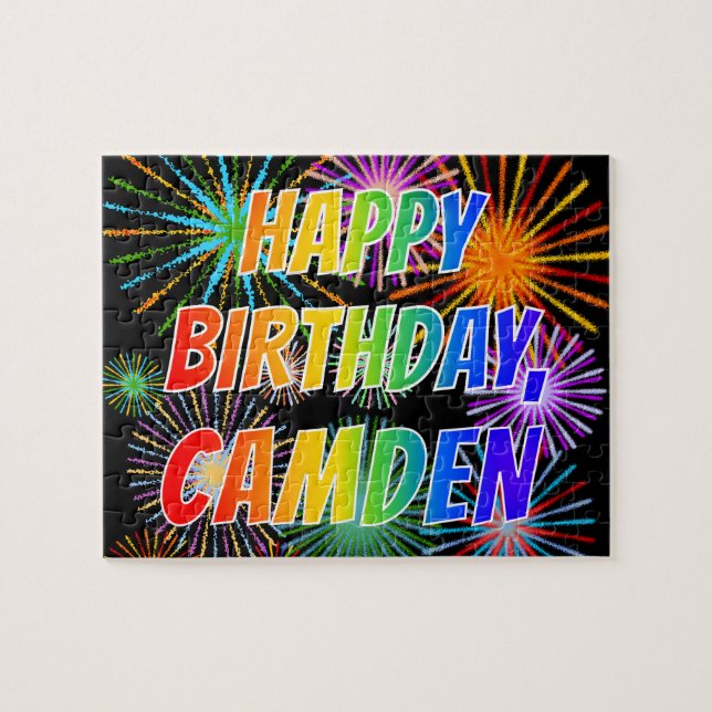 Vorname "CAMDEN", Spaß "GLÜCKLICHER GEBURTSTAG" Puzzle (Horizontal)