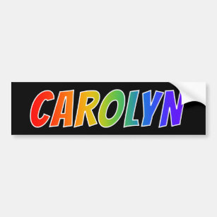 Vorname "CAROLYN": Fun Rainbow Coloring Autoaufkleber