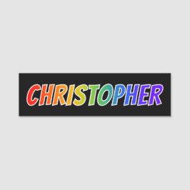 Vorname "CHRISTOPHER": Spaß-Regenbogen-Farbton Namensschild