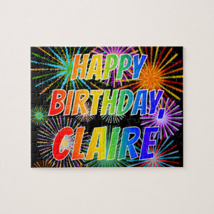 Vorname "CLAIRE", Fun "HAPPY BIRTHDAY" Puzzle