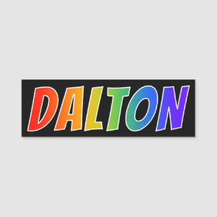 Vorname "DALTON": Spaß-Regenbogen-Farbton Namensschild