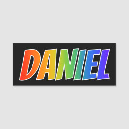 Vorname "DANIEL": Spaß-Regenbogen-Farbton Namensschild