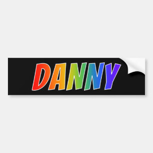 Vorname "DANNY": Fun Rainbow Coloring Autoaufkleber