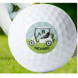 Vorname der benutzerdefinierten Monogram-Kartenket Golfball