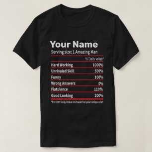 Vorname der personalisierten Lebensmitteldefinitio T-Shirt