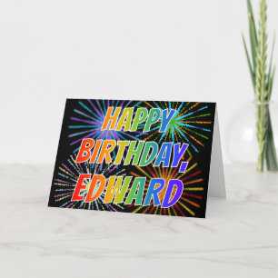 Vorname "EDWARD" Fun "HAPPY BIRTHDAY" Karte