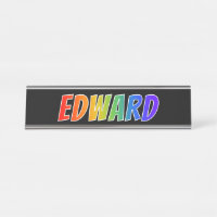 Vorname "EDWARD": Fun Rainbow Coloring