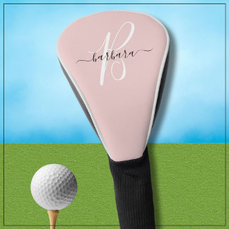 Vorname: elegant rosa Monogramm * Golf Headcover