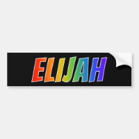 Vorname "ELIJAH": Fun Rainbow Coloring