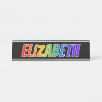 Vorname "ELIZABETH": Fun Rainbow Coloring