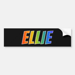 Vorname "ELLIE": Fun Rainbow Coloring Autoaufkleber