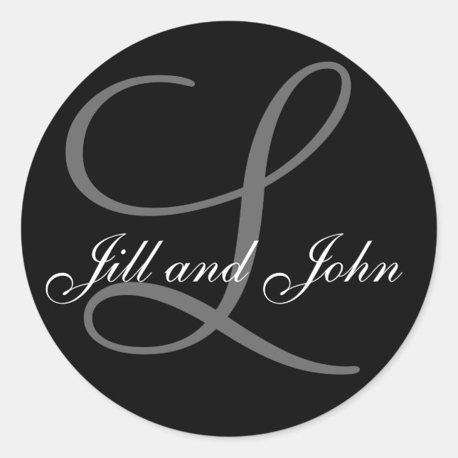 Vorname Erstname und Vorname Schwarzer Aufkleber m (Vorderseite)