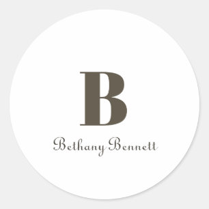 Vorname für das benutzerdefinierte Monogramm Runder Aufkleber